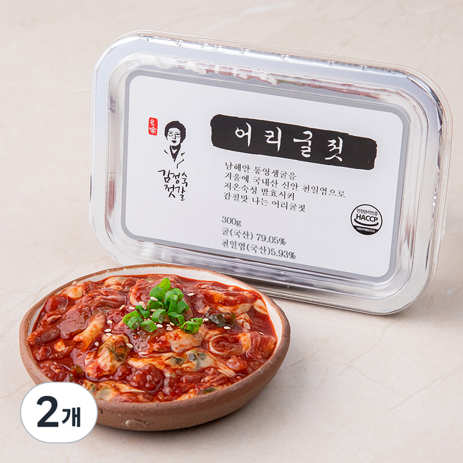 김정숙젓갈 어리굴젓, 300g, 2개