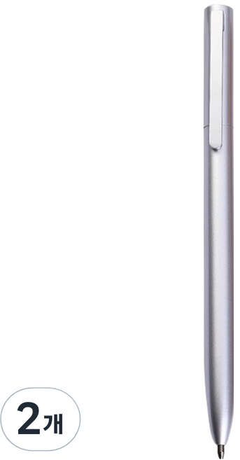 일상속반짝 사무용 볼펜 1mm, 실버, 2개