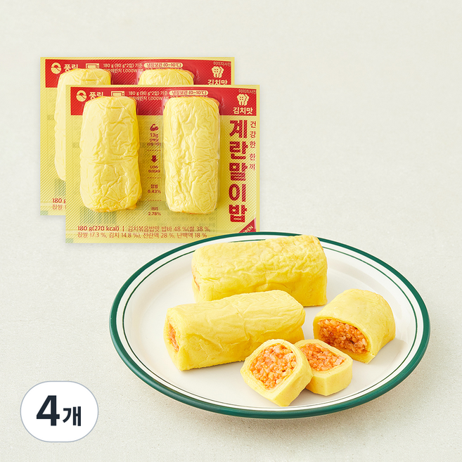 풍림푸드 계란말이밥 김치맛, 180g, 4개