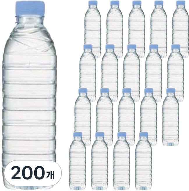 모닝캄 생수 무라벨, 200개, 500ml