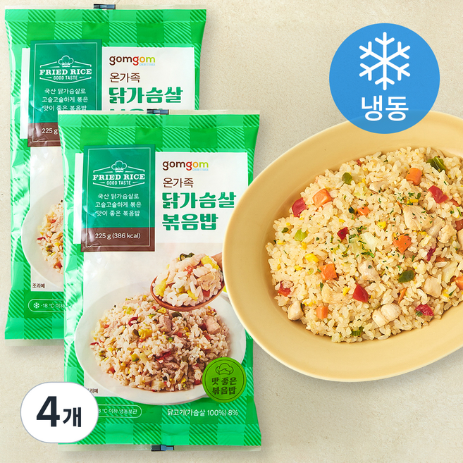 곰곰 닭가슴살 볶음밥(냉동), 225g, 4개