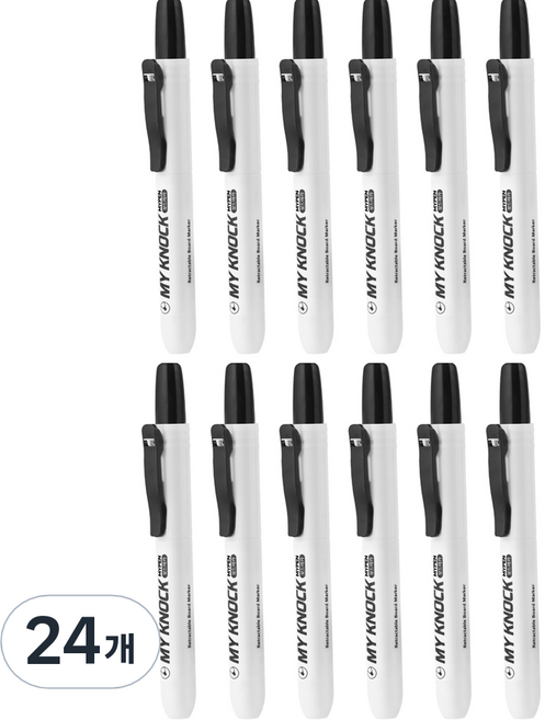 마이펜 마이노크 보드마카 M, BLACK, 24개