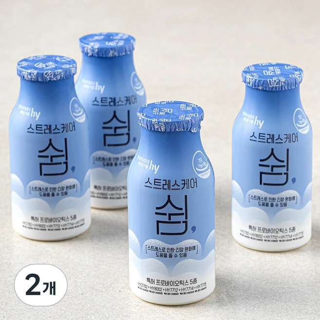 에치와이 스트레스 케어 쉼 요구르트, 2개, 4개입, 140ml - 쿠팡