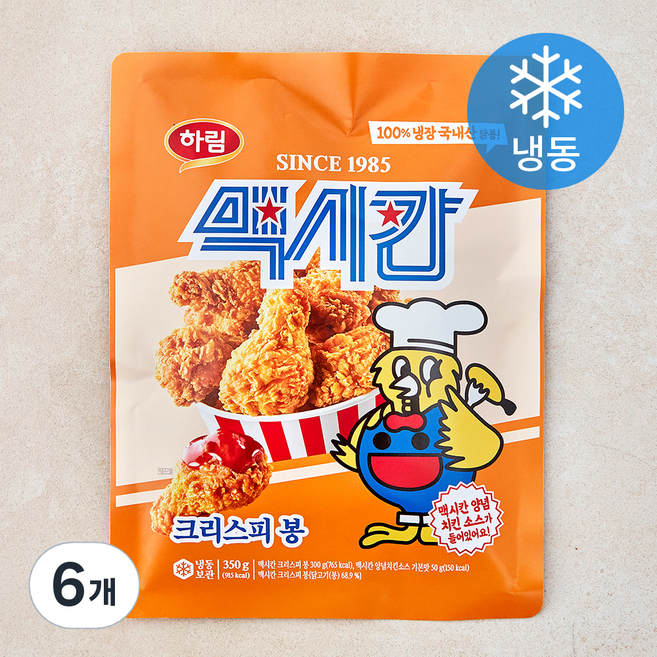 맥시칸 크리스피 봉 (냉동), 350g, 6개