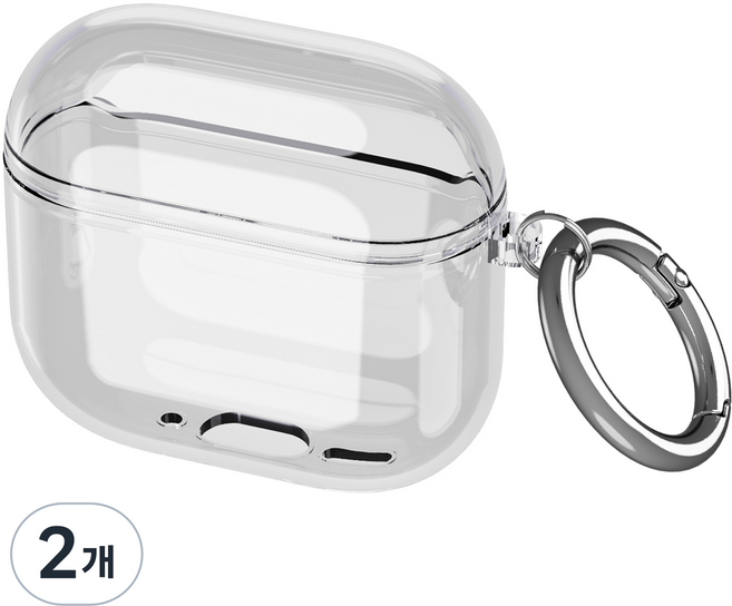 DAPER NAM 透明保護殼 高級O型環, 2個, Airpods 4, 透明