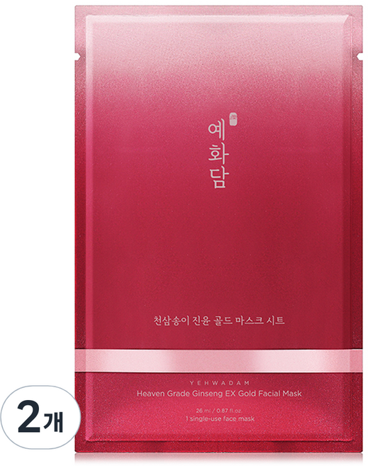 예화담 천삼송이 진윤 골드 마스크 시트, 2개, 1개입