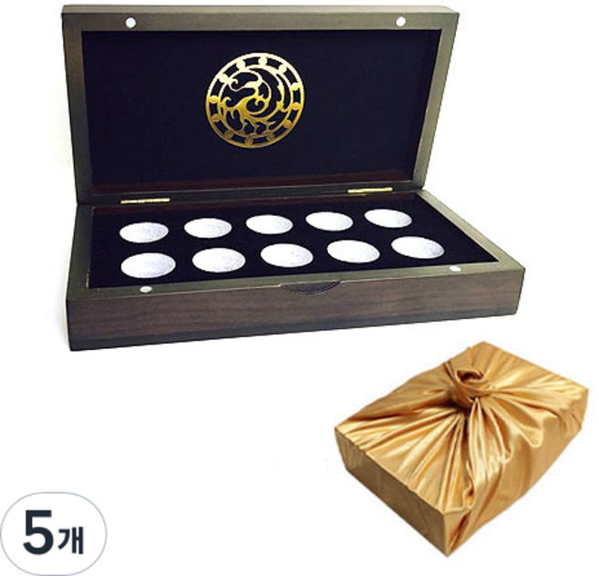 명품 삼족오 금장 공진단 10환 상자 +보자기 세트, 5개