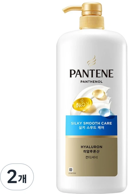 팬틴 실키 스무드 케어 컨디셔너, 2개, 1.2L - 쿠팡