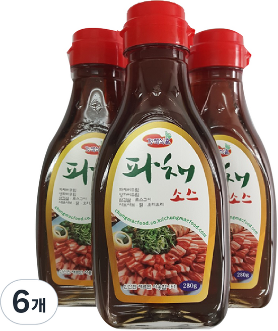 청맥 고기로스용 파채소스 3p, 280g, 6개