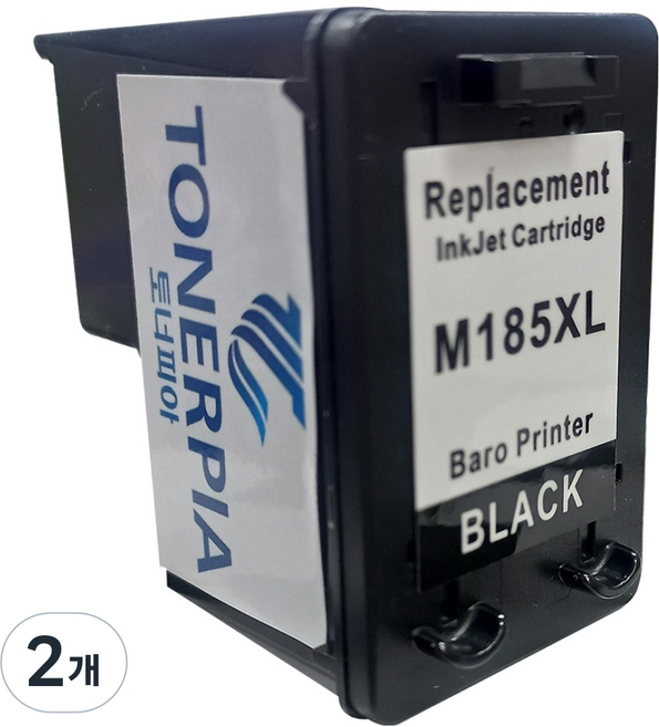 토너피아 삼성 SL-J1680 SL-J1683 SL-J1685 SL-J1780W SL-J1780DW SL-J1785W 대용량 호환잉크 INK-M185XL, 검정, 2개