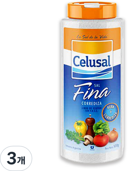 셀루살 안데스 호수 고운소금, 500g, 3개