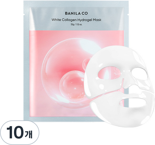바닐라코 화이트 콜라겐 하이드로겔 마스크 32g, 10개, 1개입