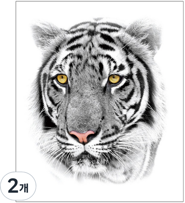 gelluna 猛獸 獅子 老虎 紋身貼紙, T102, 2個