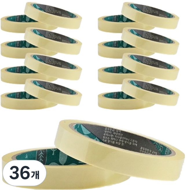 문구마을 물레방아 문구 테이프 16mm x 40m, 투명, 36개