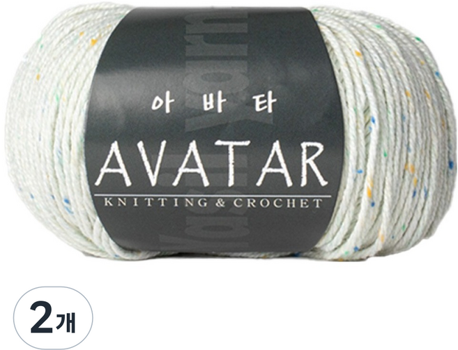 yarna 아바타 뜨개실 50g, 894 백아이보리, 2개