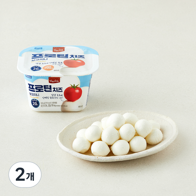 상하치즈 프로틴치즈 보코치니, 100g, 2개, 1개입