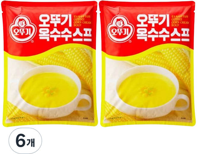 오뚜기 옥수수 스프, 1kg, 6개
