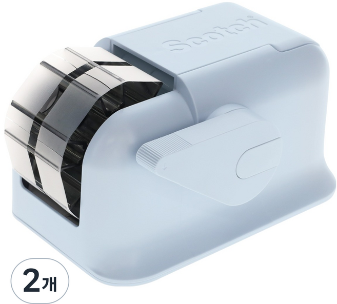 스카치 컴팩트 원터치 디스펜서, 그레이블루, 2개