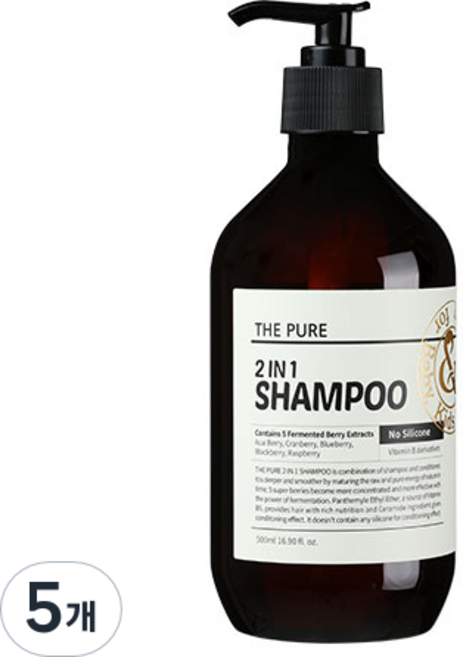 더퓨어 2IN1샴푸, 500ml, 5개
