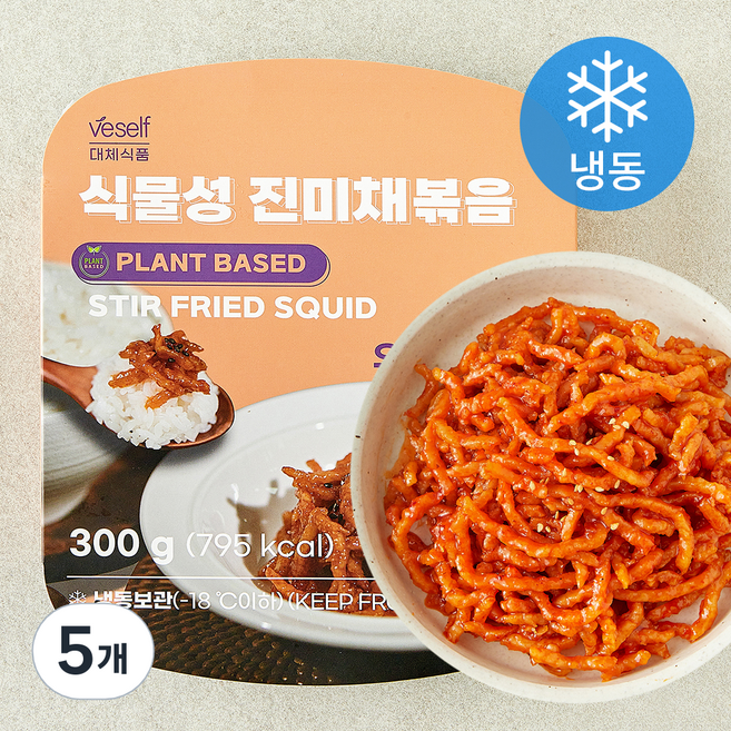 비셀프 식물성 진미채볶음 (냉동), 300g, 5개