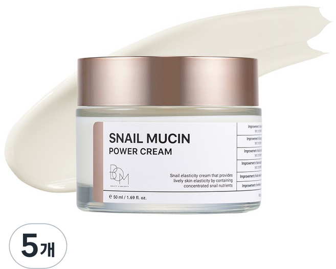 비오엠 스네일 뮤신 파워 크림, 50ml, 5개