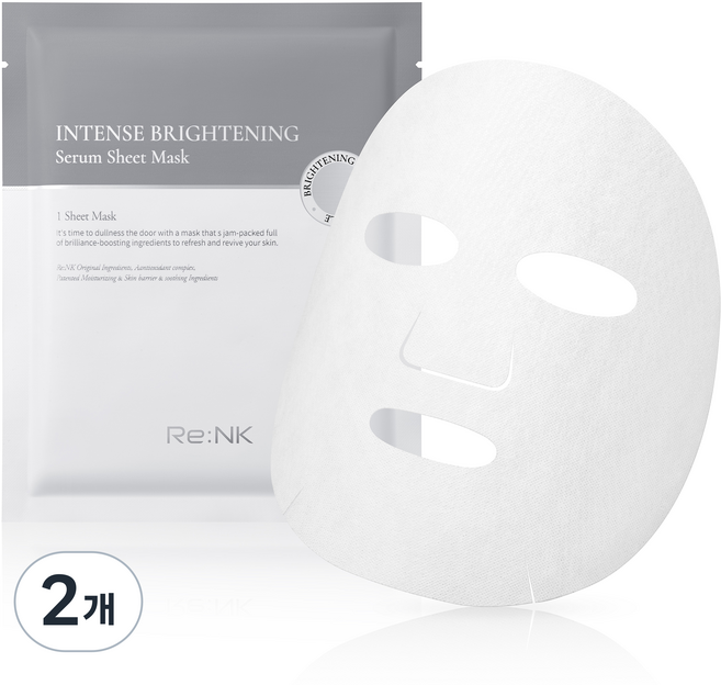 Re NK 密集亮白精華面膜, 2個, 1入