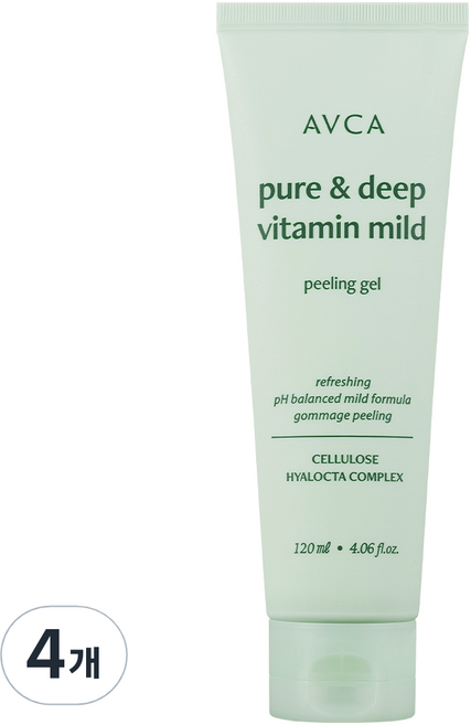 아브카 퓨어 앤 딥 비타민 저자극 약산성 필링 젤, 120ml, 4개