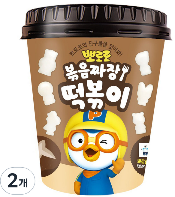 어니스트에프엔비 뽀로로 볶음 짜장 떡볶이, 110g, 2개