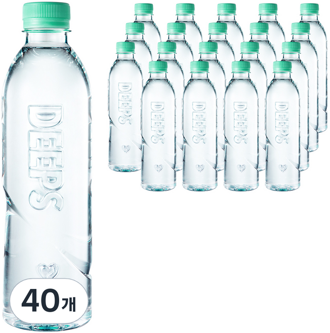 딥스 해양심층수 에코그린 무라벨, 500ml, 40개