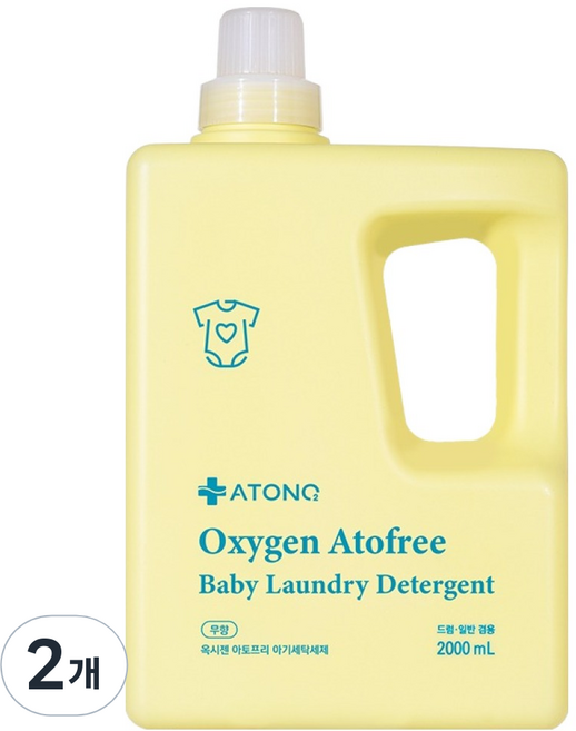 아토앤오투 옥시젠 아토프리 아기 세탁세제, 2L, 2개
