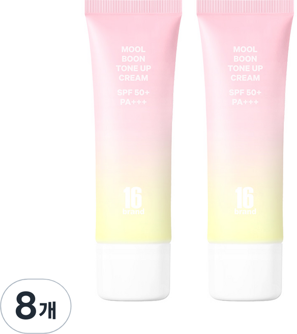 16브랜드 물분 톤업 크림 SPF50+ PA+++ 50ml, 라이트피치, 8개