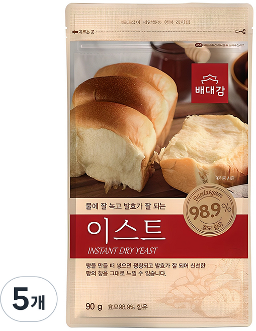 배대감 이스트, 90g, 5개