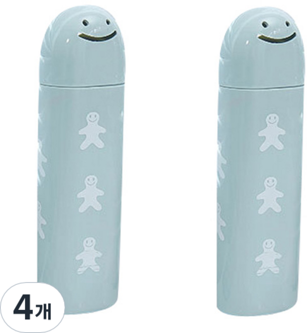 더자카 쿠키스마일 칫솔케이스 블루, 4개