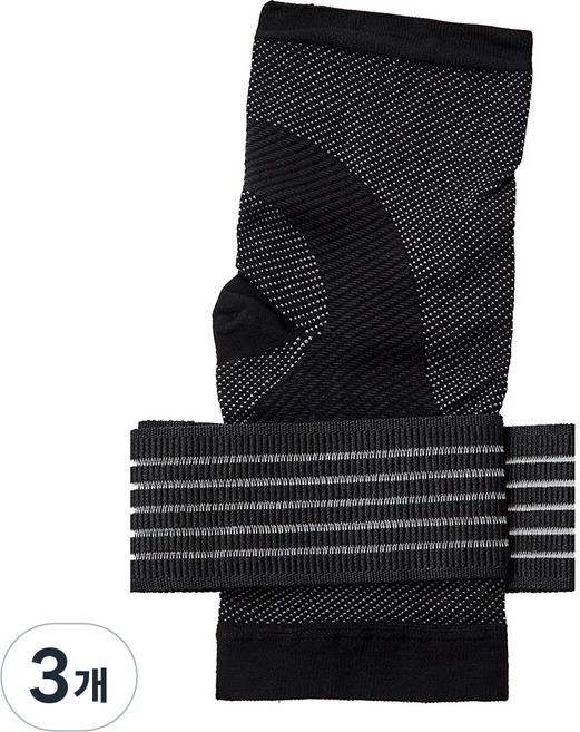 라인벨라 의료용 테이핑 발목보호대 블랙, 3개