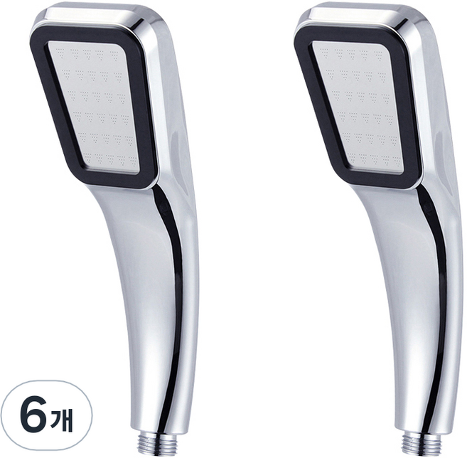 제이스홈 고압절수 300홀 사각 샤워기 JSH010, 6개, 실버