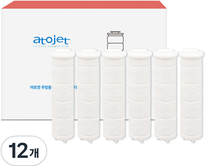 아토젯 주방용 new 핸디형 리필 필터, 12개, 핸디형 리필필터