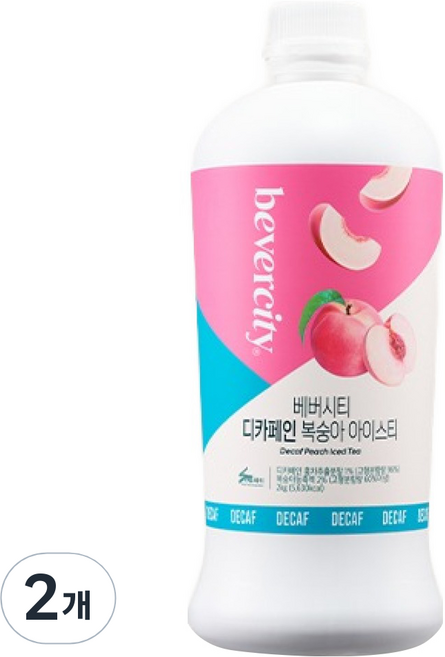 베버시티 세미 디카페인 복숭아 아이스티, 2개, 2kg
