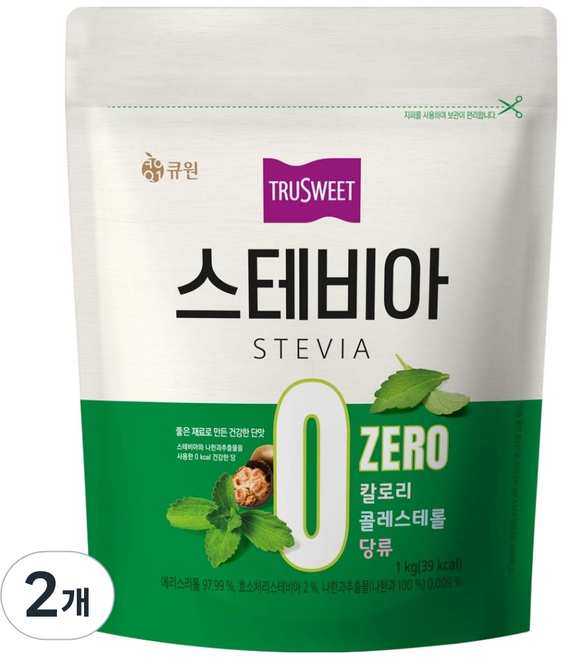 트루스위트 스테비아, 1kg, 2개