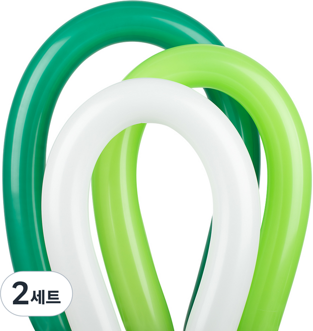 셈퍼텍스 요술풍선 360S 27p 세트, 화이트, 라임그린, 포레스트그린(랜덤발송), 2세트