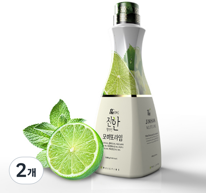 웰파인 더진한 모히또라임 농축액, 2개, 1.5kg