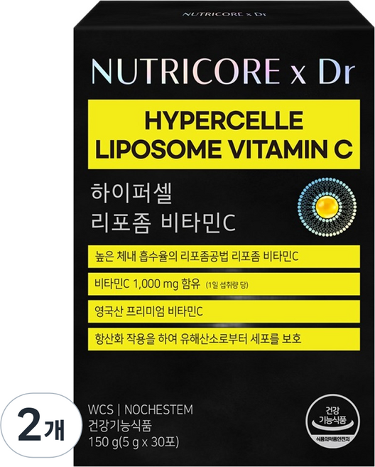 뉴트리코어 하이퍼셀 리포좀 비타민C 30p, 150g, 2개