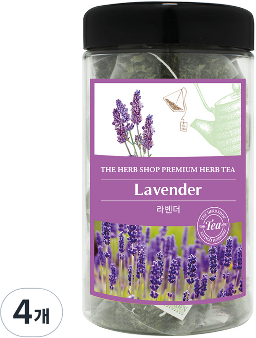 더허브샵 프리미엄 허브티 라벤더, 1g, 25개입, 4개