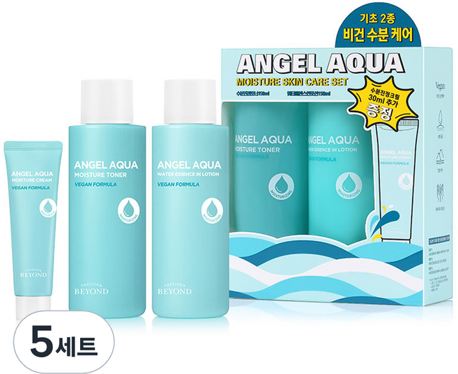 비욘드 엔젤 아쿠아 수분 진정 기초 2종 세트, 5세트
