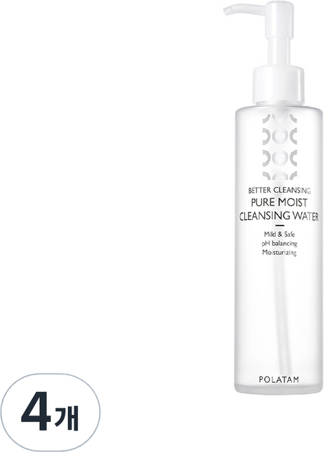 폴라탐 퓨어 모이스트 클렌징 워터, 200ml, 4개