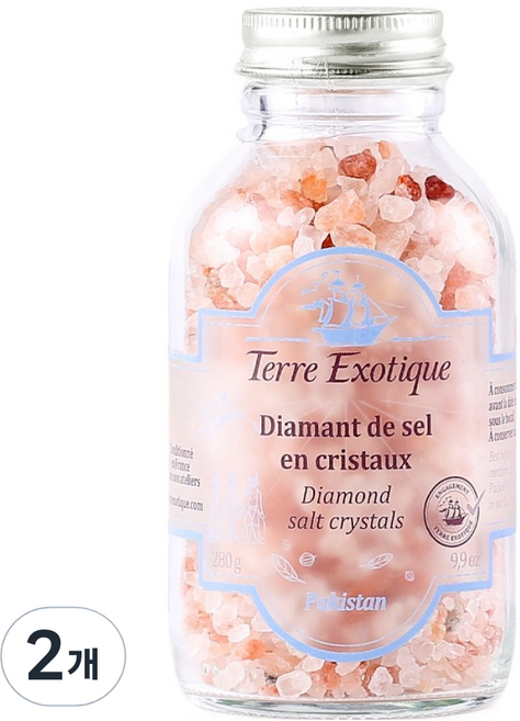 떼르이그조틱 크리스탈 다이아몬드 솔트, 280g, 2개