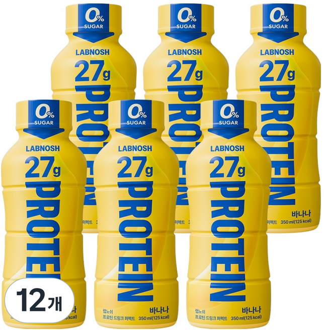 랩노쉬 프로틴 드링크 퍼펙트 바나나, 12개, 350ml