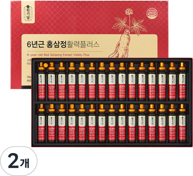 원기담 6년근 홍삼정 활력 플러스 30p, 600g, 2개