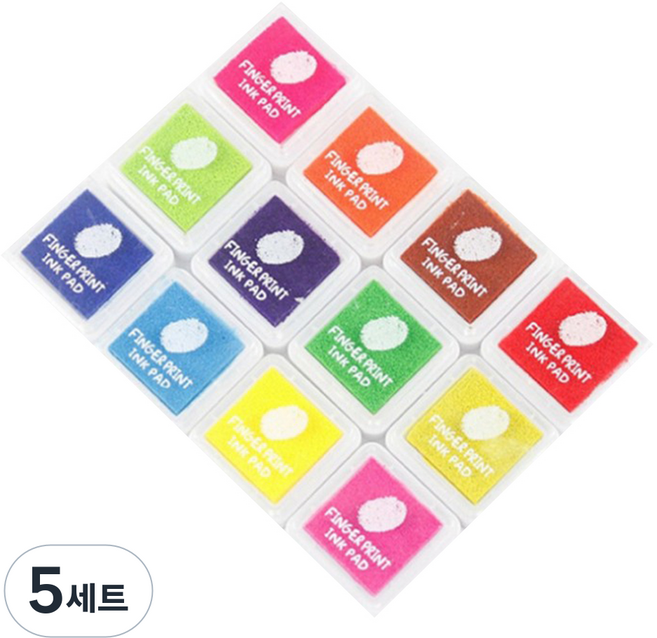 스탬프잉크 미니 컬러 잉크패드 세트, 12색, 5세트