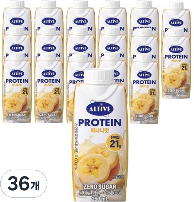 얼티브 프로틴 바나나, 36개, 250ml