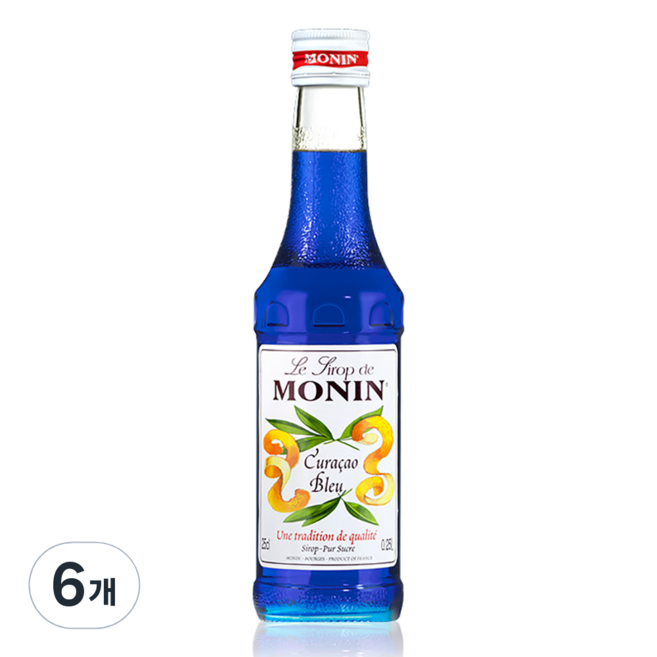 모닌 블루 큐라소 시럽, 250ml, 6개
